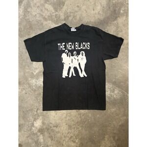 The New Blacks Band T Shirt Black‎ Size Medium Faded